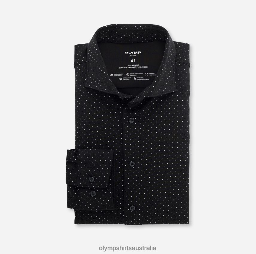 Clothing AU OLYMP Luxor 24/Seven Modern Fit, Business Shirt, Kent, Graphite T8882J1360