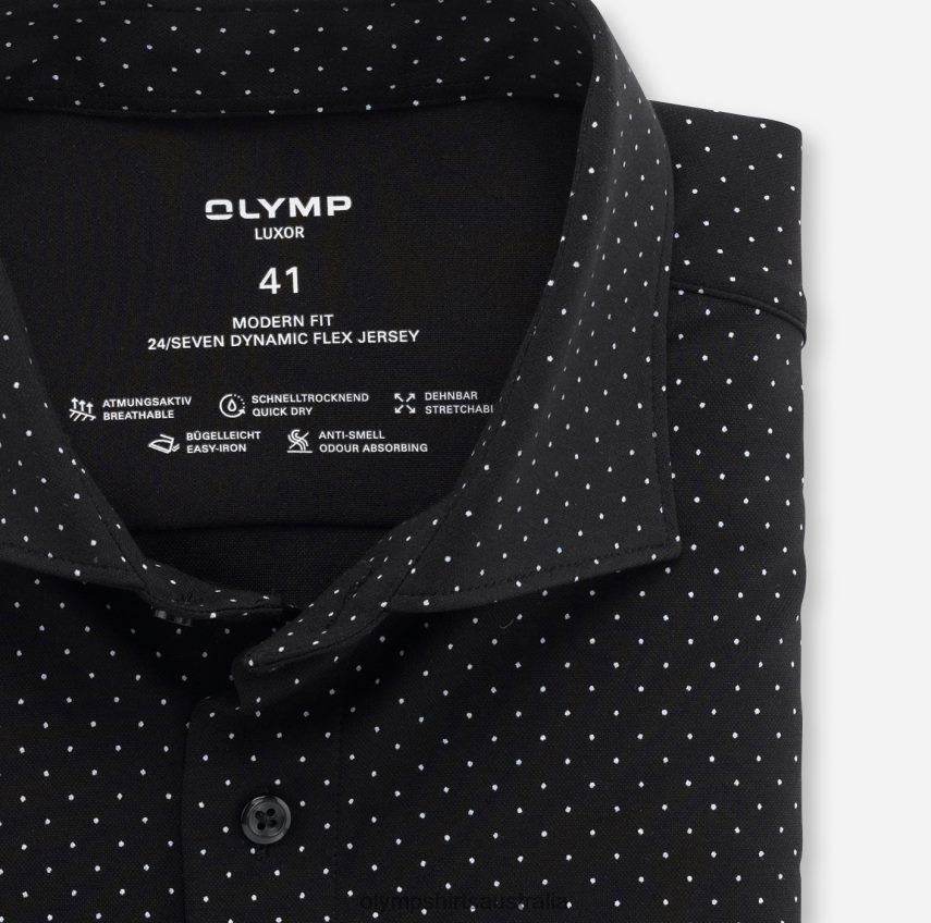 Clothing AU OLYMP Luxor 24/Seven Modern Fit, Business Shirt, Kent, Graphite T8882J1360