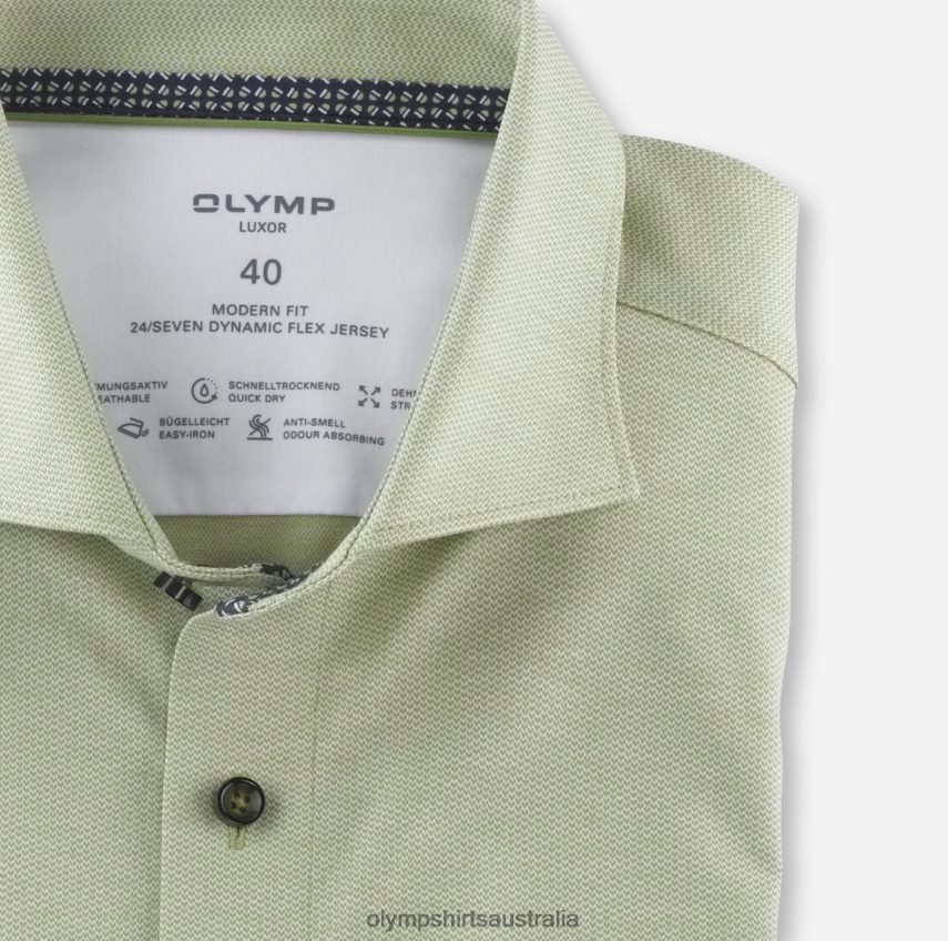 Clothing AU OLYMP Luxor 24/Seven Modern Fit, Business Shirt, Kent, Lime Green T8882J1185