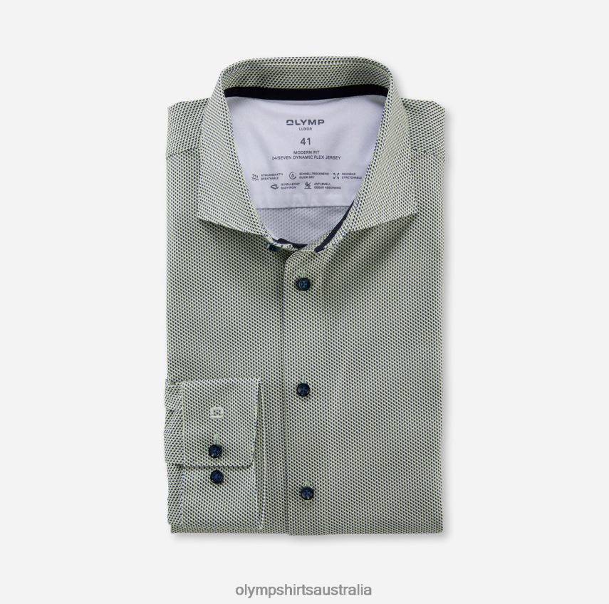 Clothing AU OLYMP Luxor 24/Seven Modern Fit, Business Shirt, Kent, Lime T8882J1040