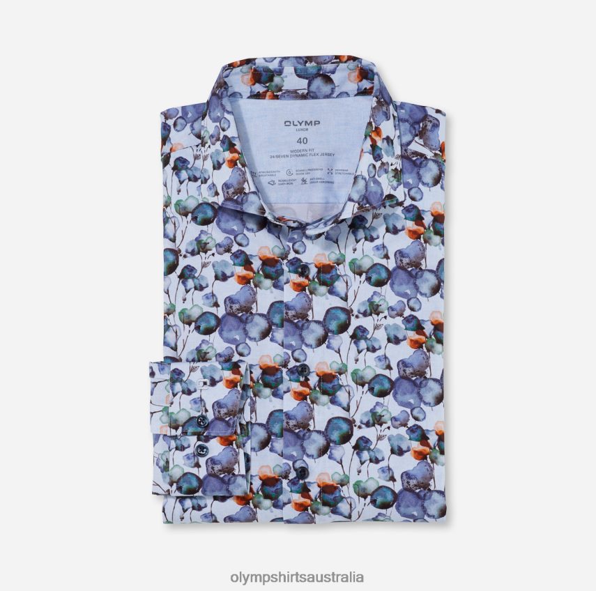 Clothing AU OLYMP Luxor 24/Seven Modern Fit, Business Shirt, Kent, Mandarin T8882J1150