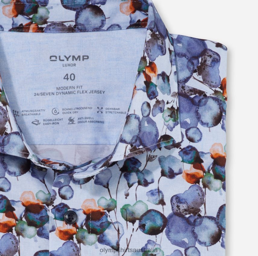 Clothing AU OLYMP Luxor 24/Seven Modern Fit, Business Shirt, Kent, Mandarin T8882J1150