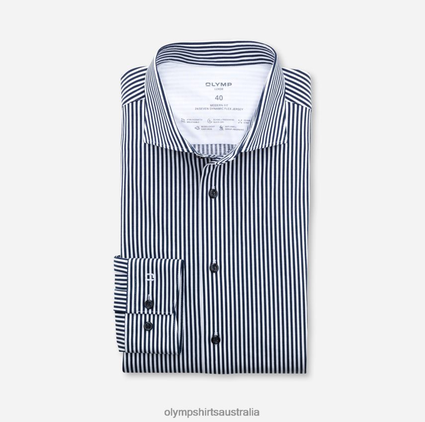 Clothing AU OLYMP Luxor 24/Seven Modern Fit, Business Shirt, Kent, Marine T8882J1050