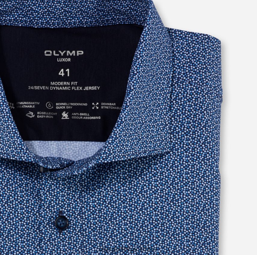 Clothing AU OLYMP Luxor 24/Seven Modern Fit, Business Shirt, Kent, Marine T8882J1169
