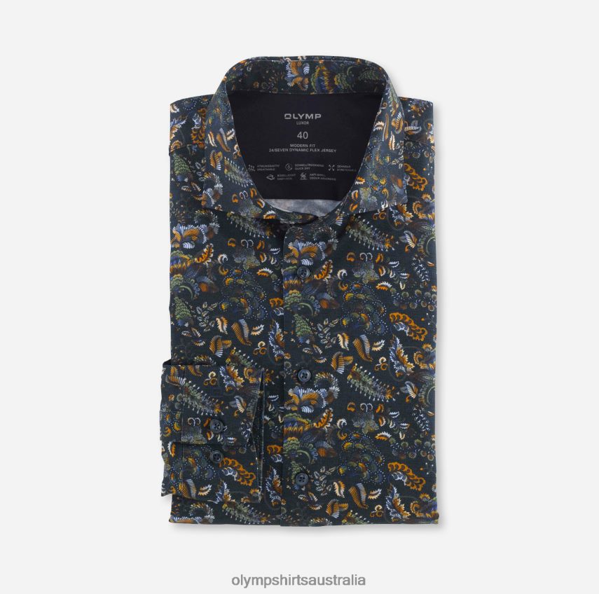 Clothing AU OLYMP Luxor 24/Seven Modern Fit, Business Shirt, Kent, Marine T8882J1206