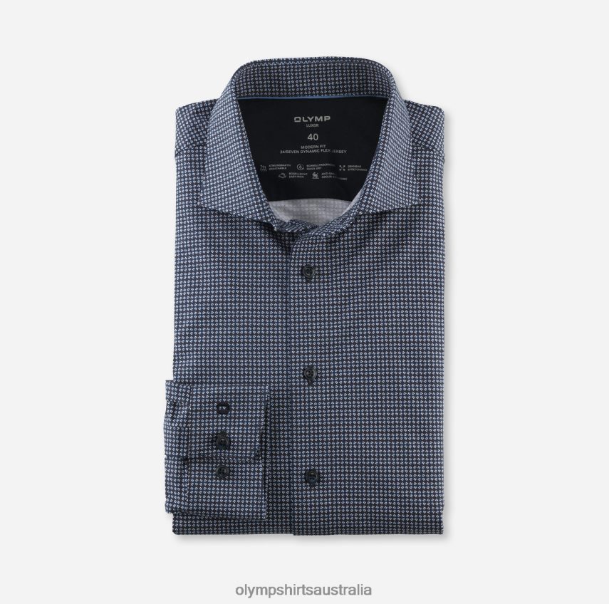 Clothing AU OLYMP Luxor 24/Seven Modern Fit, Business Shirt, Kent, Marine T8882J923