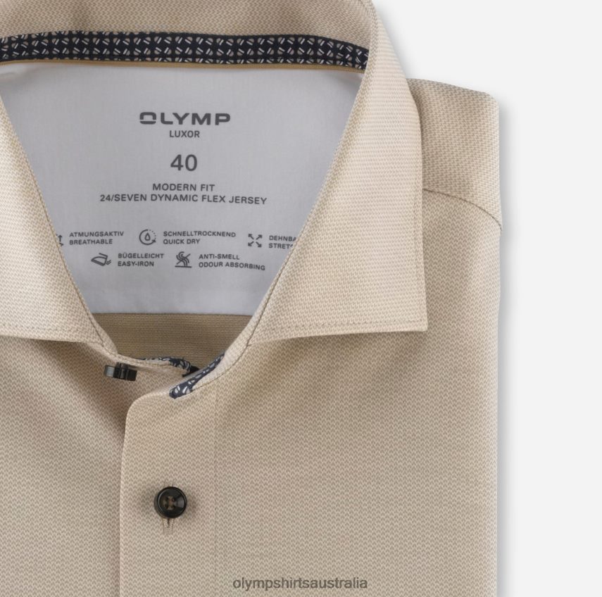 Clothing AU OLYMP Luxor 24/Seven Modern Fit, Business Shirt, Kent, Natural T8882J1100