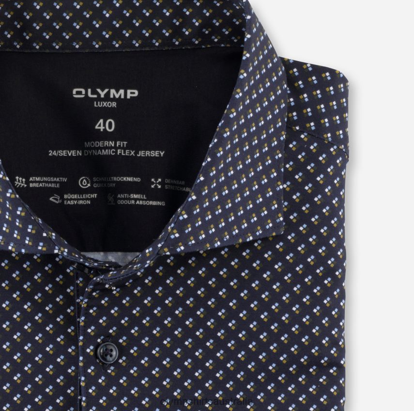 Clothing AU OLYMP Luxor 24/Seven Modern Fit, Business Shirt, Kent, Olive T8882J1358
