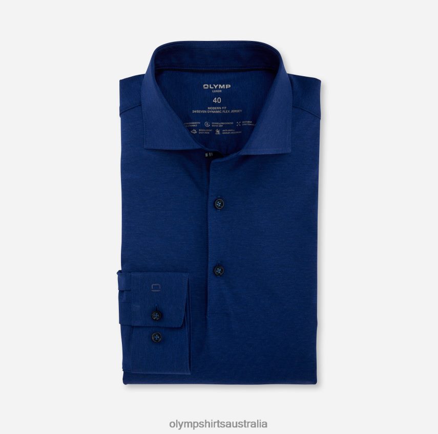 Clothing AU OLYMP Luxor 24/Seven Modern Fit, Business Shirt, Kent, Royal T8882J1094