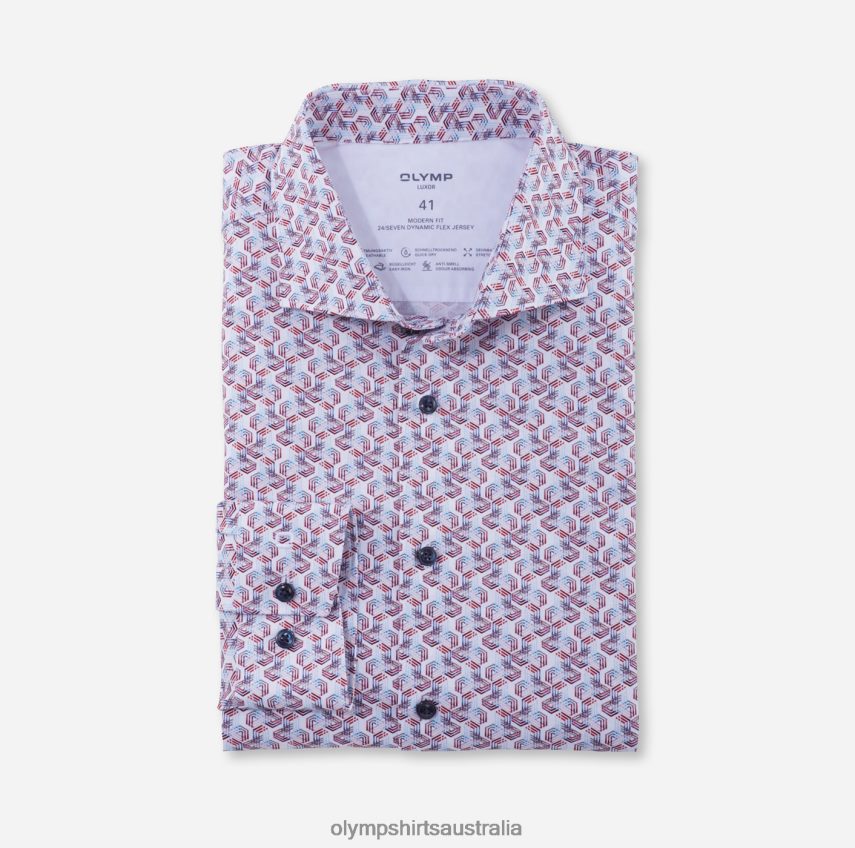 Clothing AU OLYMP Luxor 24/Seven Modern Fit, Business Shirt, Kent, White T8882J1079