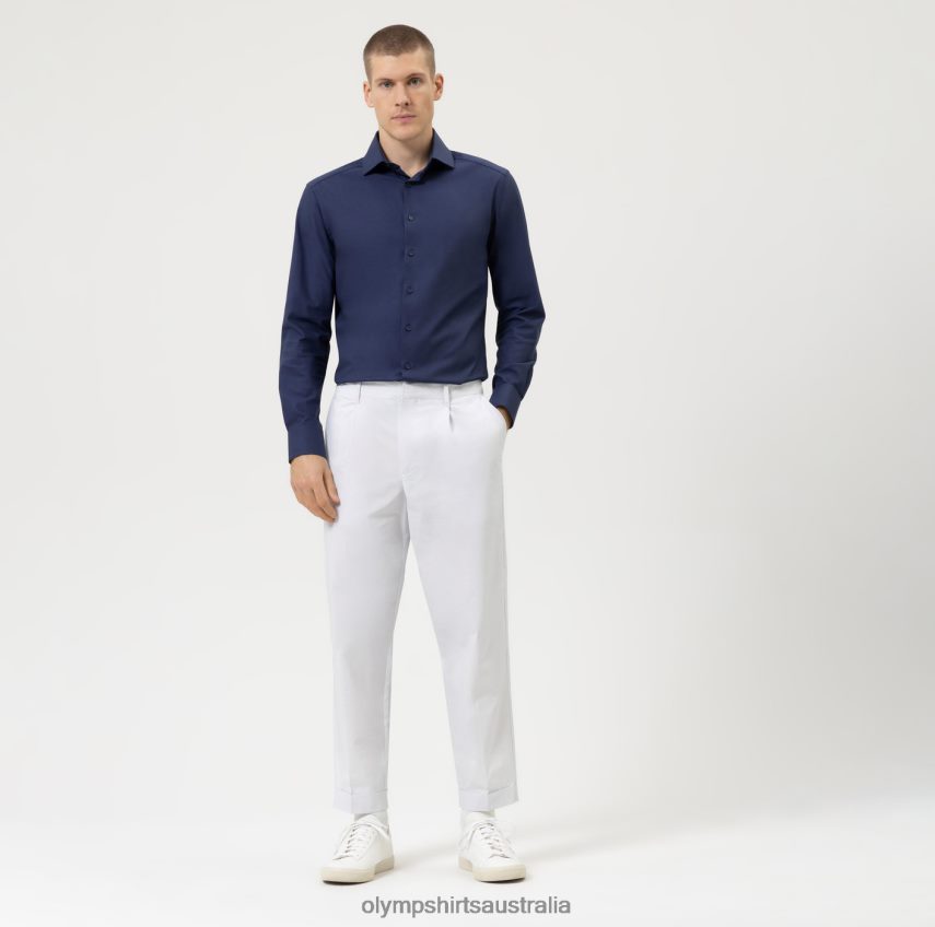 Clothing AU OLYMP Luxor 24/Seven Modern Fit, Business Shirt, Long Sleeve Extra Long, Global Kent, Marine T8882J1413