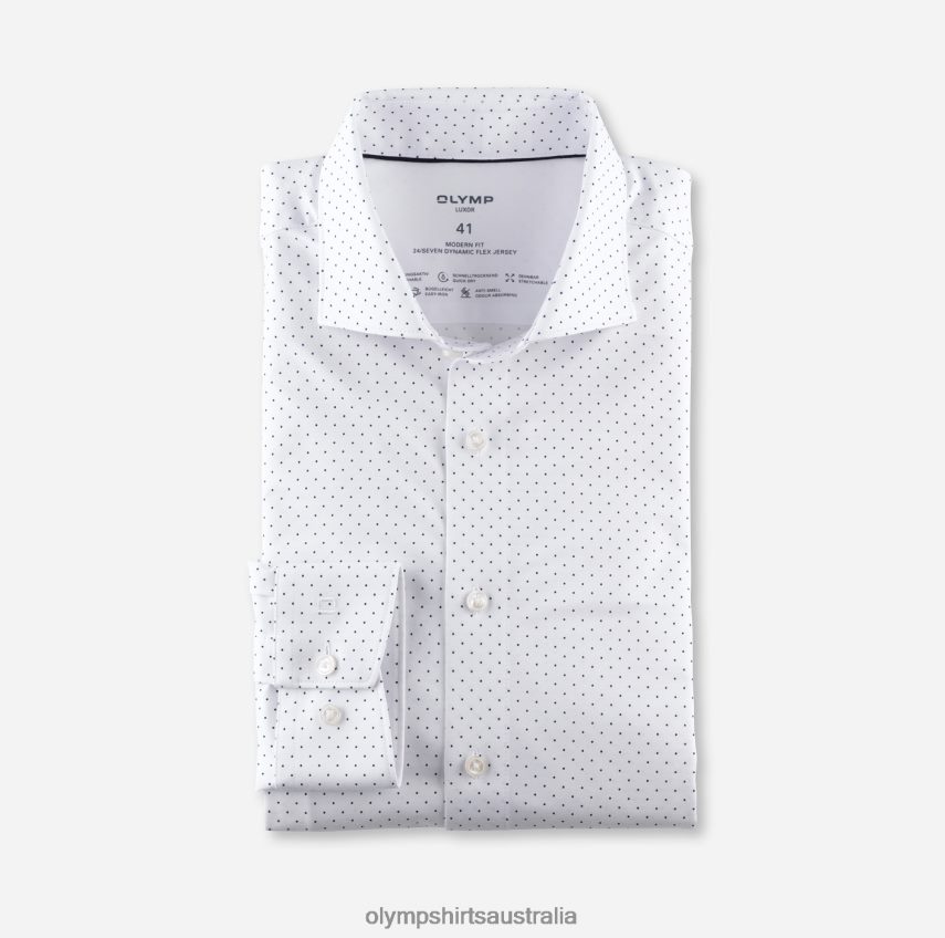 Clothing AU OLYMP Luxor 24/Seven Modern Fit, Business Shirt, Long Sleeve Extra Long, Kent, White T8882J1435