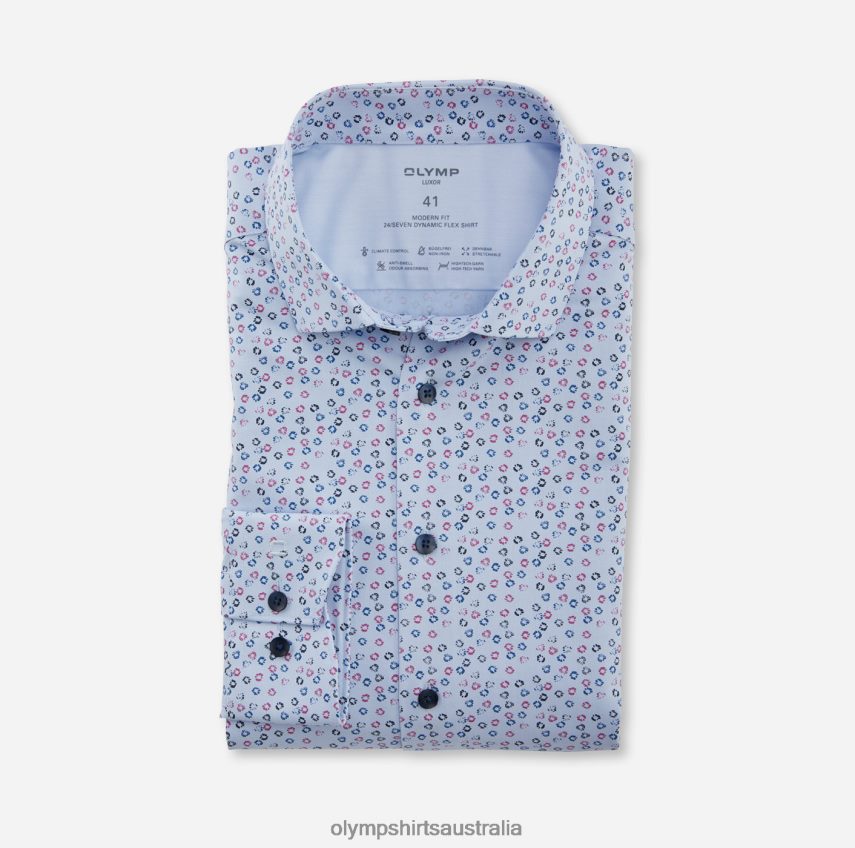 Clothing AU OLYMP Luxor 24/Seven Modern Fit, Business Shirt, Modern Kent, Fuchsia T8882J1133