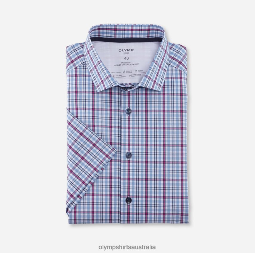 Clothing AU OLYMP Luxor 24/Seven Modern Fit, Business Shirt, Modern Kent, Fuchsia T8882J927