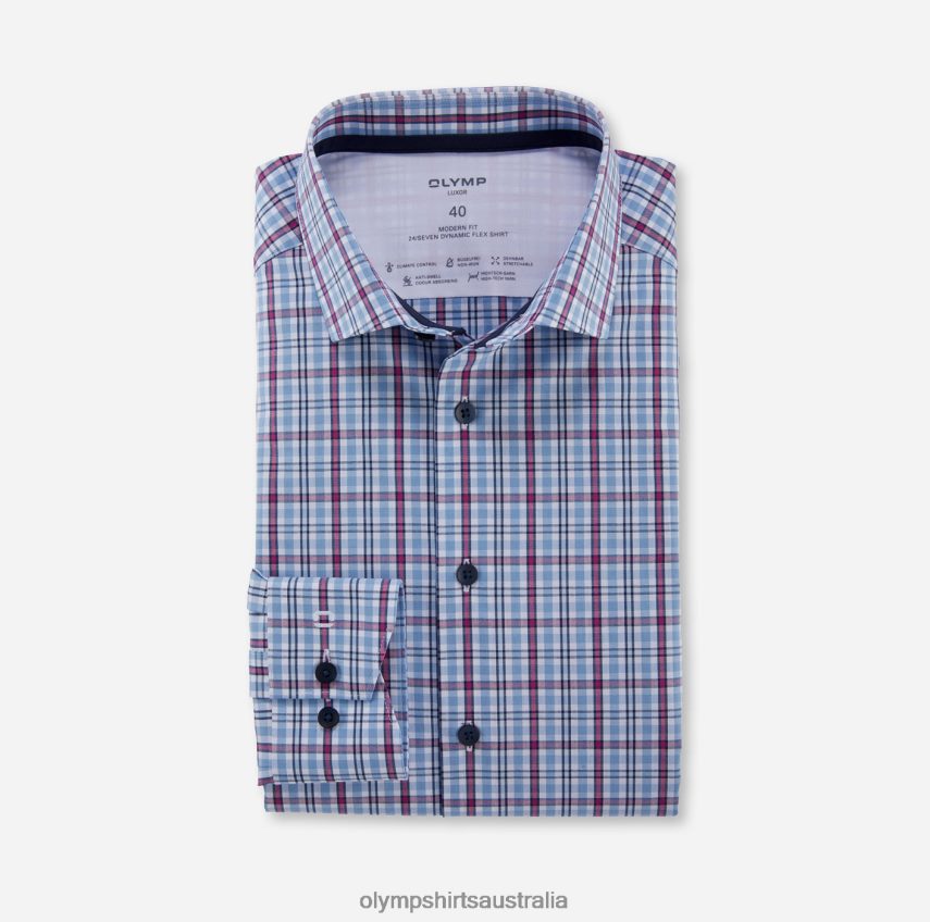 Clothing AU OLYMP Luxor 24/Seven Modern Fit, Business Shirt, Modern Kent, Fuchsia T8882J993