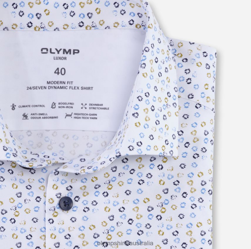 Clothing AU OLYMP Luxor 24/Seven Modern Fit, Business Shirt, Modern Kent, Lime T8882J1119