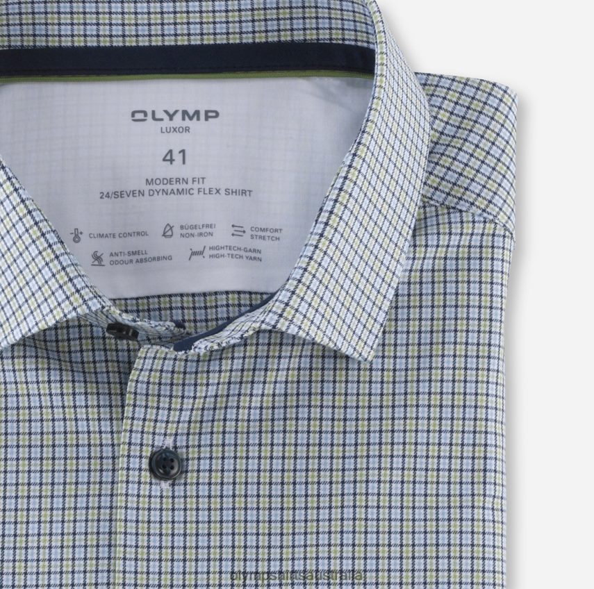 Clothing AU OLYMP Luxor 24/Seven Modern Fit, Business Shirt, Modern Kent, Lime T8882J1184