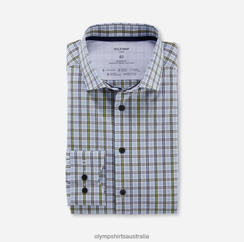 Clothing AU OLYMP Luxor 24/Seven Modern Fit, Business Shirt, Modern Kent, Lime T8882J995