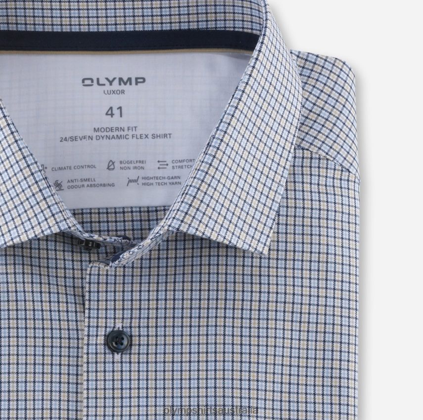 Clothing AU OLYMP Luxor 24/Seven Modern Fit, Business Shirt, Modern Kent, Natural T8882J1087