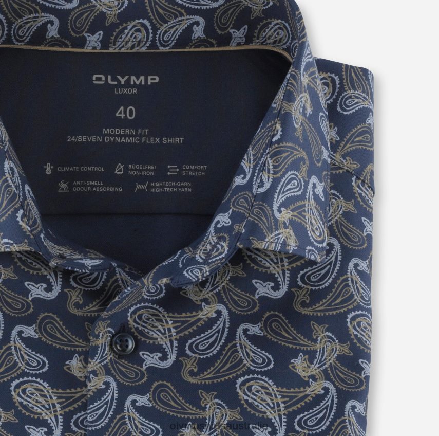 Clothing AU OLYMP Luxor 24/Seven Modern Fit, Business Shirt, Modern Kent, Natural T8882J1197