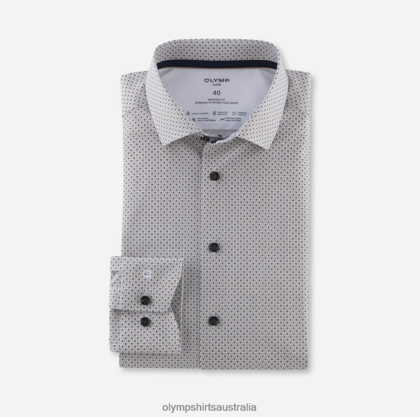 Clothing AU OLYMP Luxor 24/Seven Modern Fit, Business Shirt, Modern Kent, Natural T8882J1274