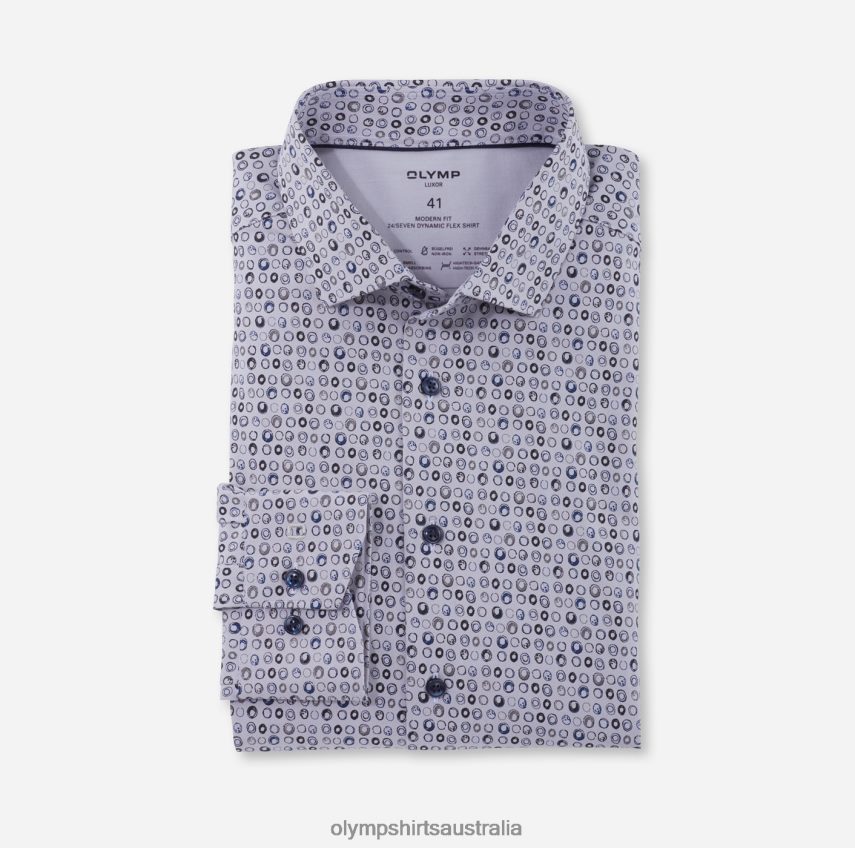 Clothing AU OLYMP Luxor 24/Seven Modern Fit, Business Shirt, Modern Kent, Taupe T8882J1268