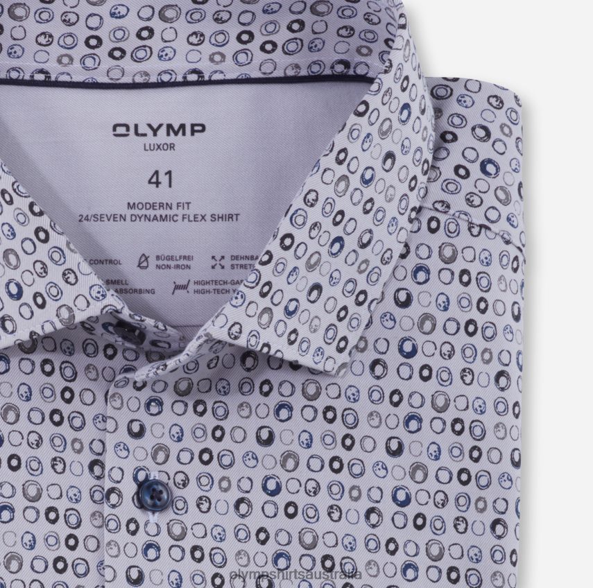 Clothing AU OLYMP Luxor 24/Seven Modern Fit, Business Shirt, Modern Kent, Taupe T8882J1268