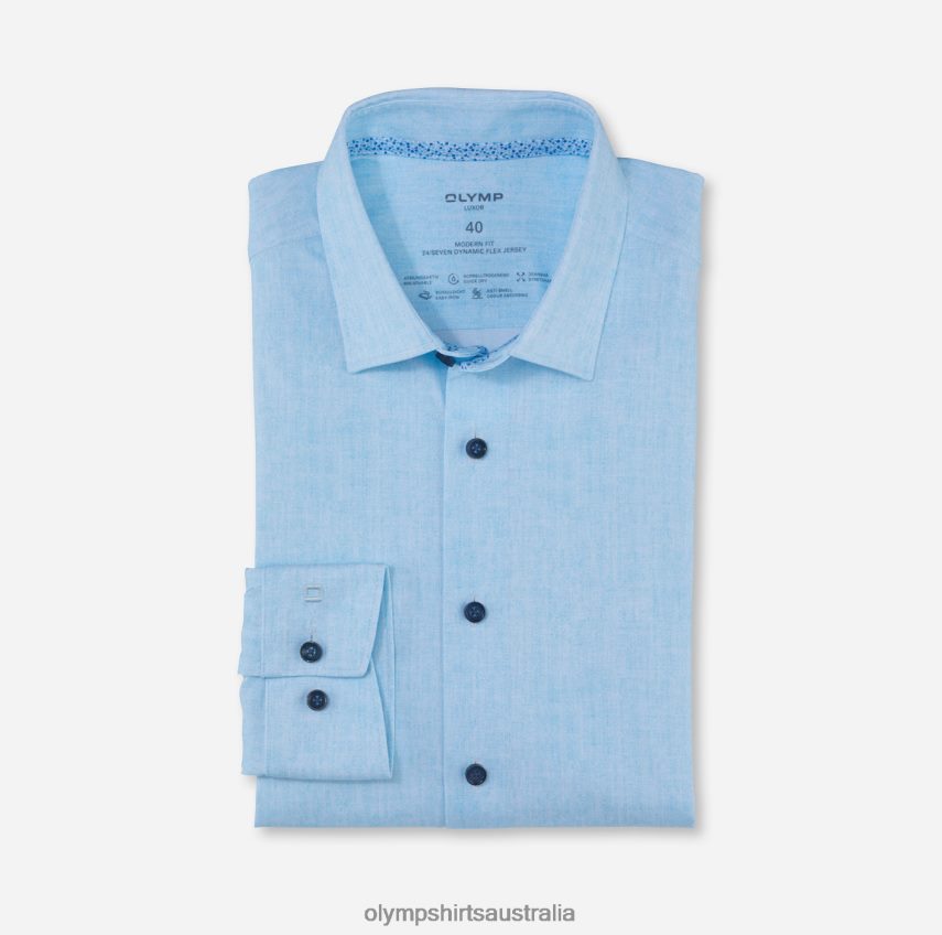 Clothing AU OLYMP Luxor 24/Seven Modern Fit, Business Shirt, New Kent, Aqua T8882J1147
