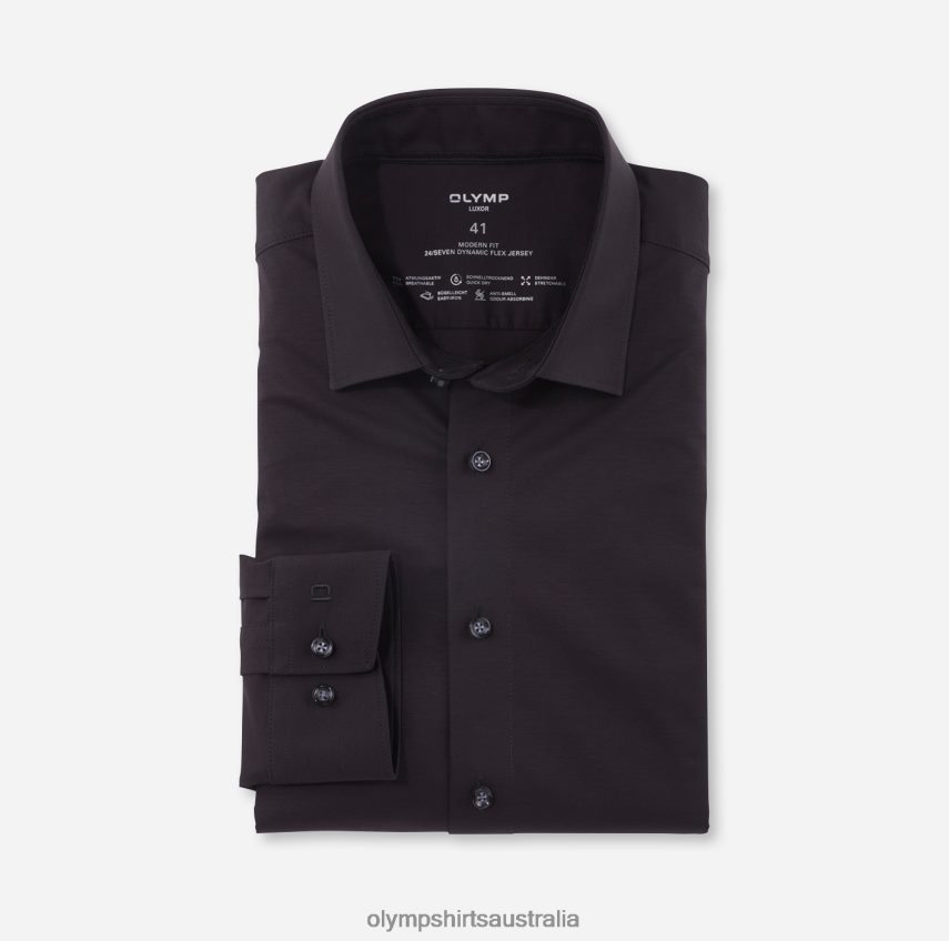 Clothing AU OLYMP Luxor 24/Seven Modern Fit, Business Shirt, New Kent, Black T8882J979