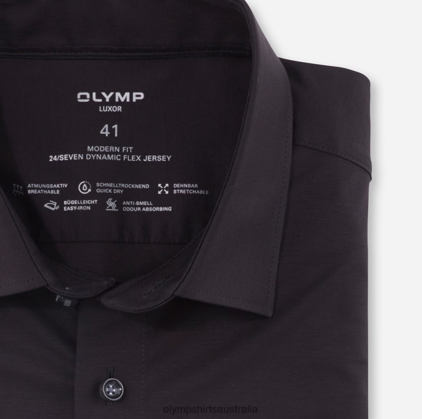 Clothing AU OLYMP Luxor 24/Seven Modern Fit, Business Shirt, New Kent, Black T8882J979