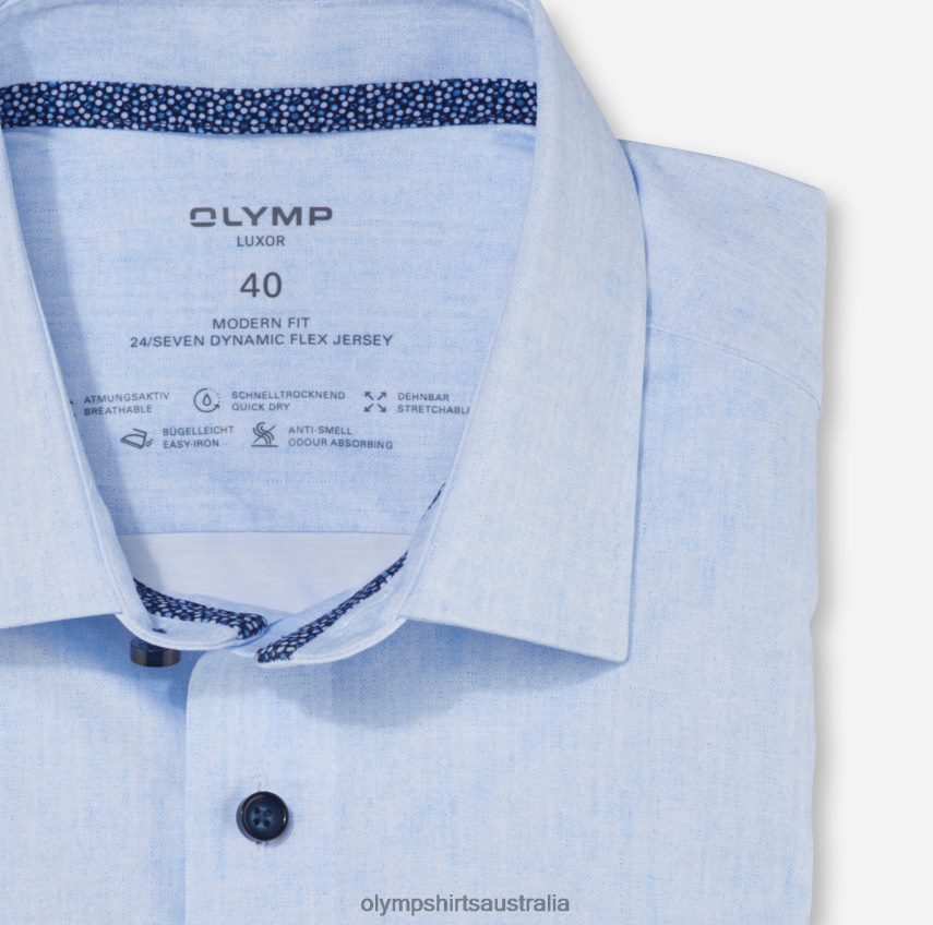 Clothing AU OLYMP Luxor 24/Seven Modern Fit, Business Shirt, New Kent, Bleu T8882J1091