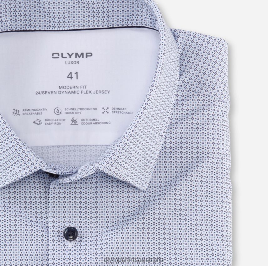 Clothing AU OLYMP Luxor 24/Seven Modern Fit, Business Shirt, New Kent, Bleu T8882J1275