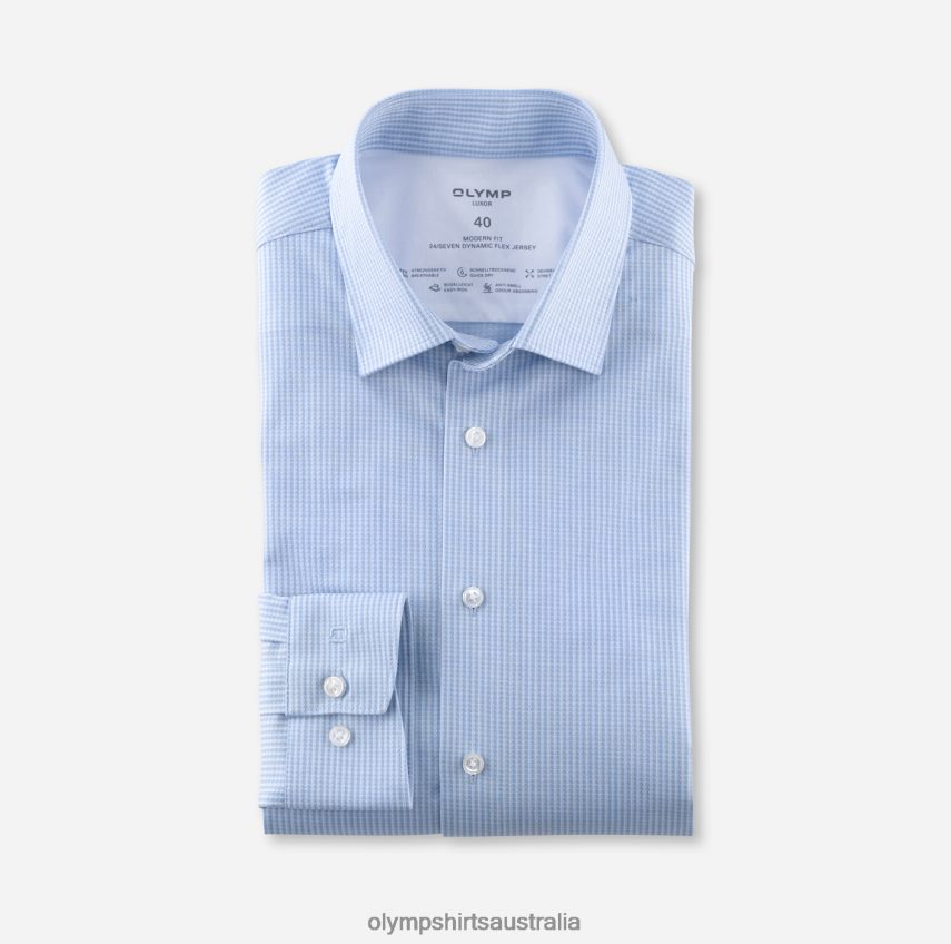 Clothing AU OLYMP Luxor 24/Seven Modern Fit, Business Shirt, New Kent, Bleu T8882J1311