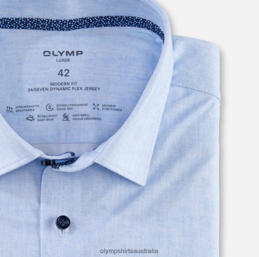 Clothing AU OLYMP Luxor 24/Seven Modern Fit, Business Shirt, New Kent, Bleu T8882J915