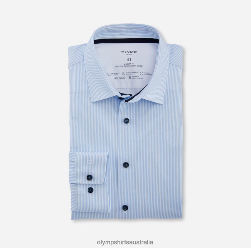 Clothing AU OLYMP Luxor 24/Seven Modern Fit, Business Shirt, New Kent, Bleu T8882J997