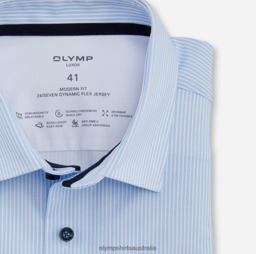 Clothing AU OLYMP Luxor 24/Seven Modern Fit, Business Shirt, New Kent, Bleu T8882J997