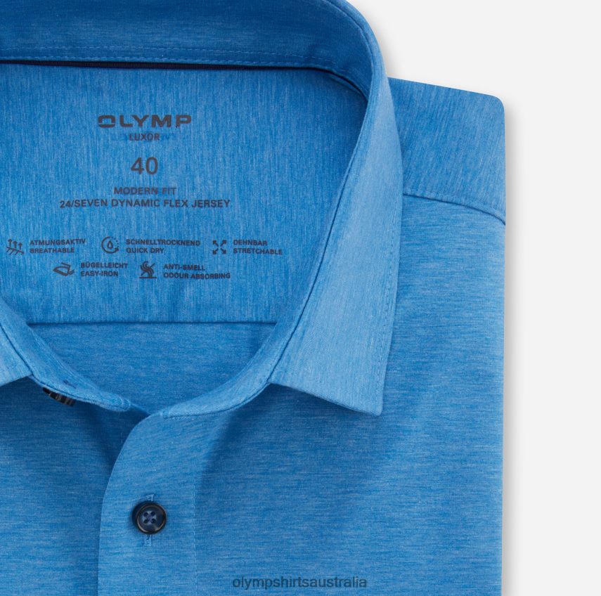 Clothing AU OLYMP Luxor 24/Seven Modern Fit, Business Shirt, New Kent, Blue T8882J1235
