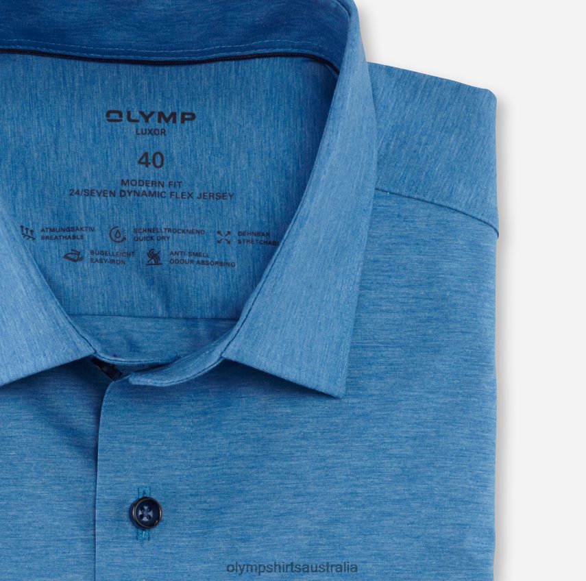 Clothing AU OLYMP Luxor 24/Seven Modern Fit, Business Shirt, New Kent, Blue T8882J917