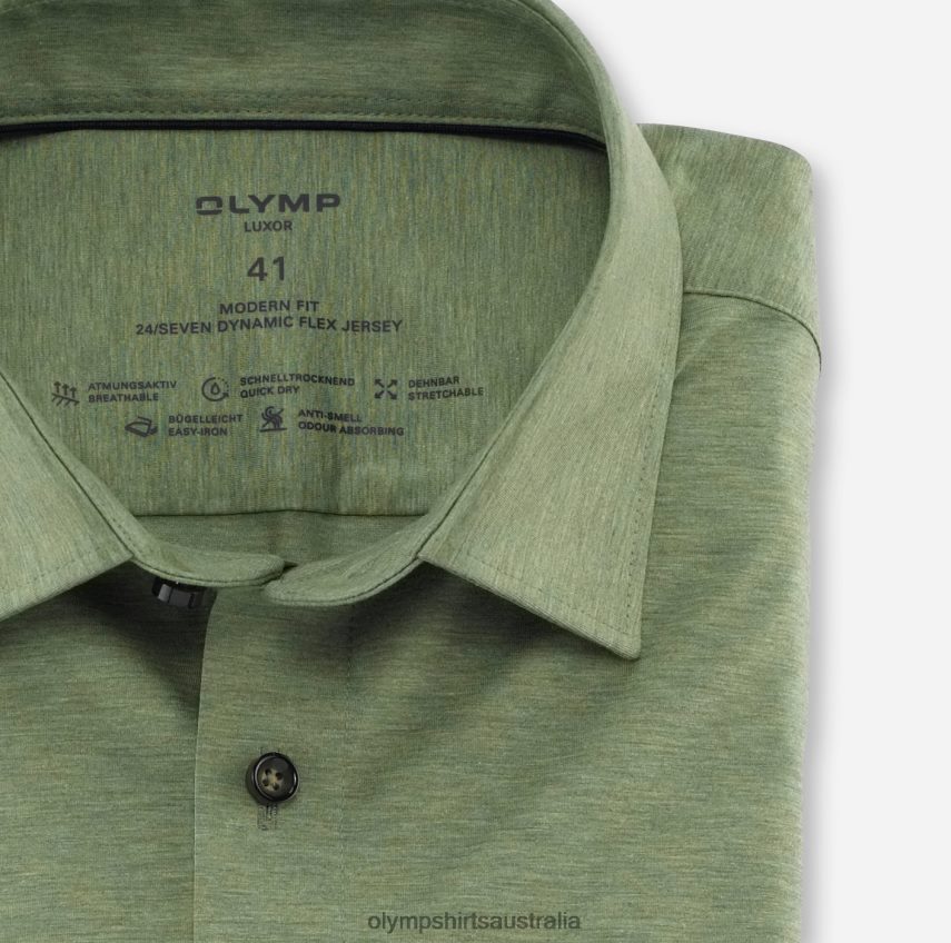 Clothing AU OLYMP Luxor 24/Seven Modern Fit, Business Shirt, New Kent, Crystal Green T8882J1316