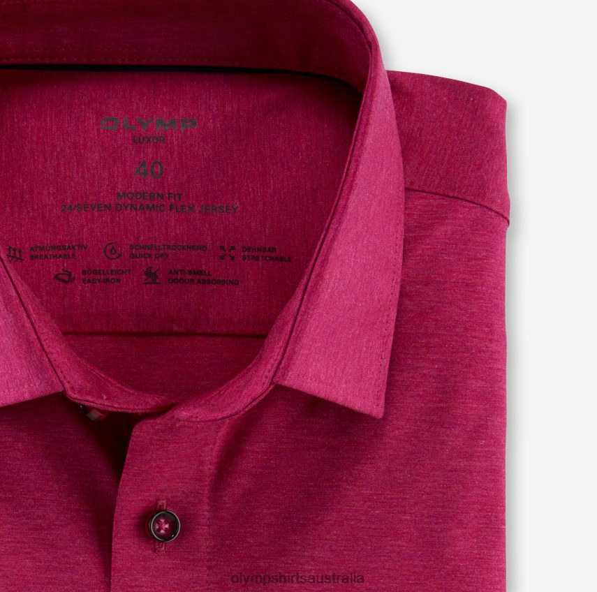 Clothing AU OLYMP Luxor 24/Seven Modern Fit, Business Shirt, New Kent, Fuchsia T8882J1093