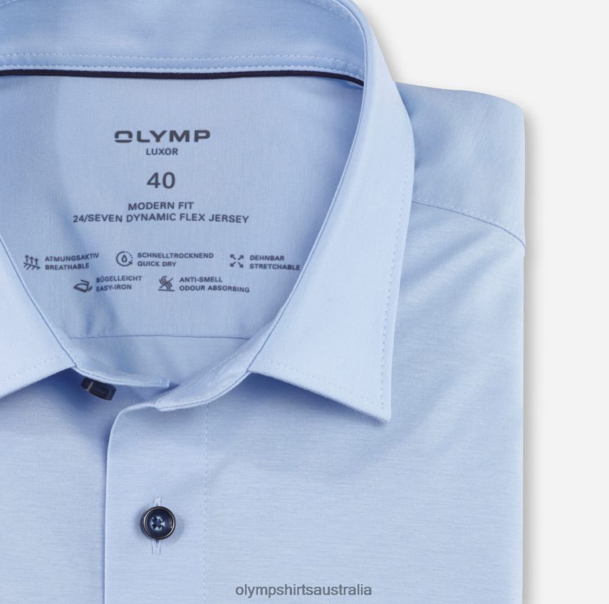 Clothing AU OLYMP Luxor 24/Seven Modern Fit, Business Shirt, New Kent, Light Blue T8882J1001