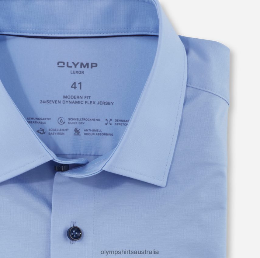 Clothing AU OLYMP Luxor 24/Seven Modern Fit, Business Shirt, New Kent, Light Blue T8882J967