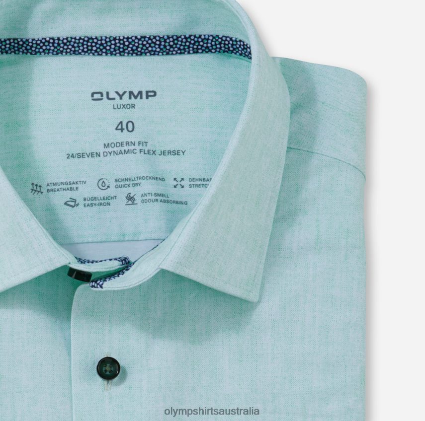 Clothing AU OLYMP Luxor 24/Seven Modern Fit, Business Shirt, New Kent, Light Green T8882J1199