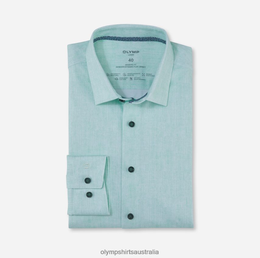 Clothing AU OLYMP Luxor 24/Seven Modern Fit, Business Shirt, New Kent, Light Green T8882J1210