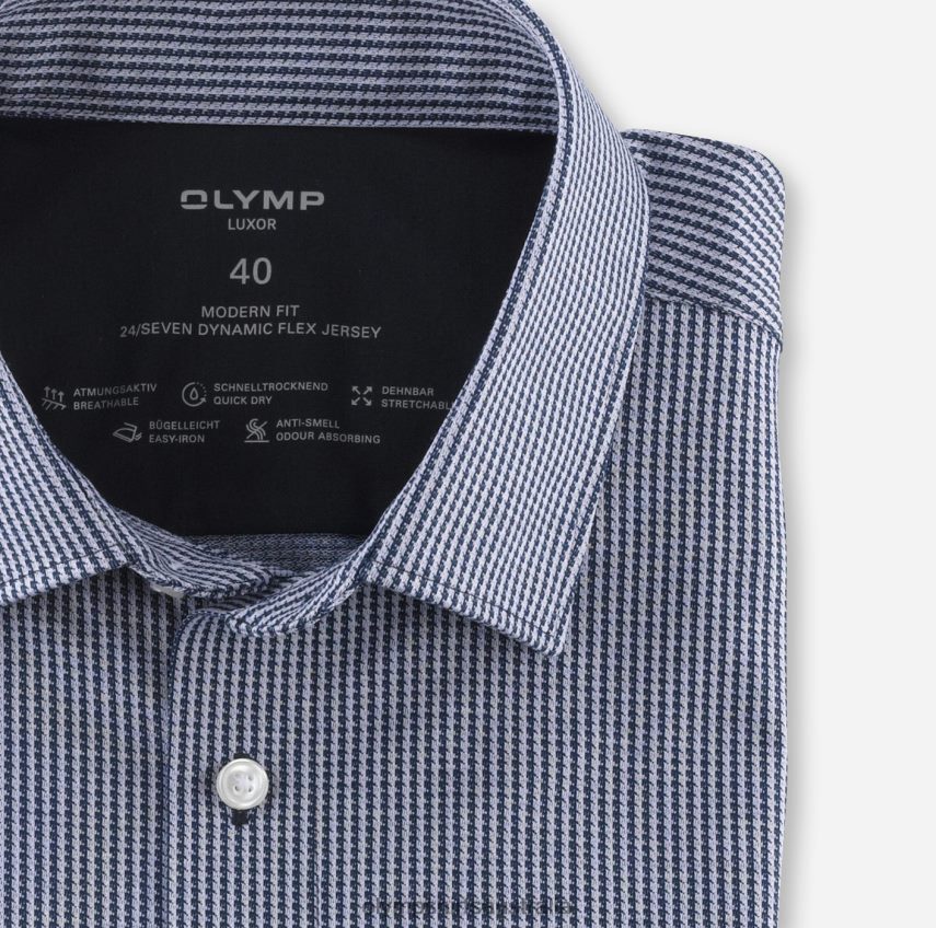 Clothing AU OLYMP Luxor 24/Seven Modern Fit, Business Shirt, New Kent, Marine T8882J1299