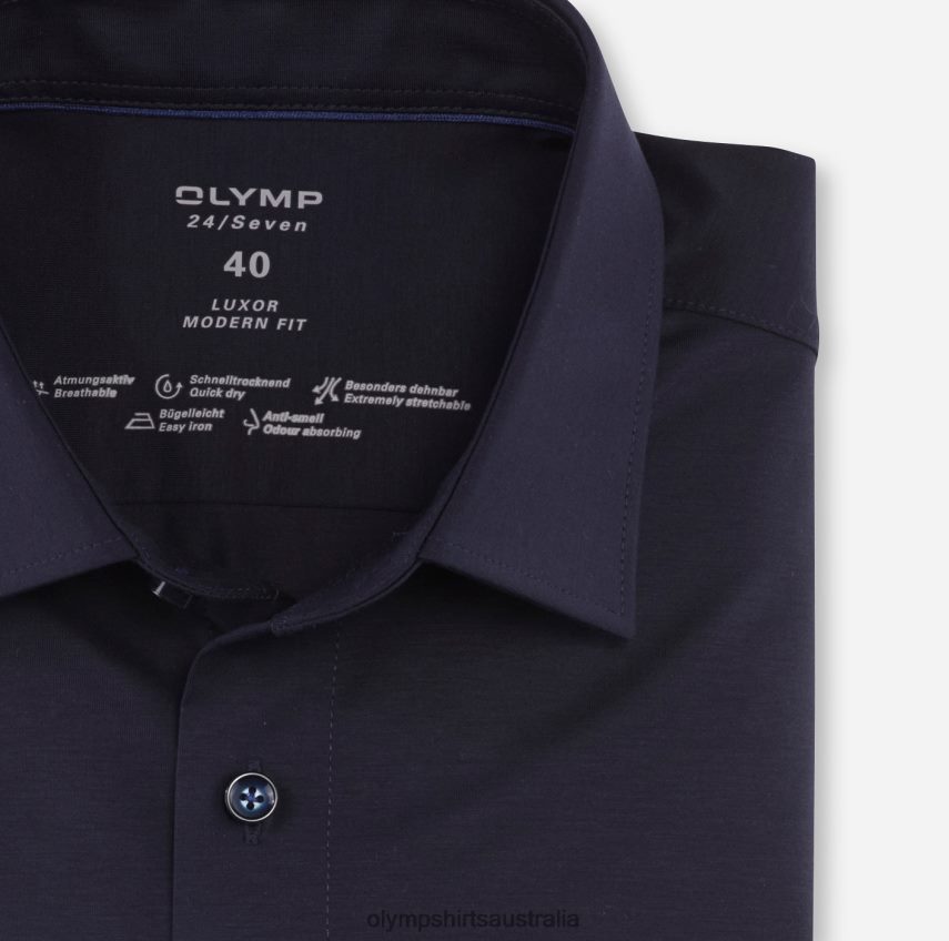 Clothing AU OLYMP Luxor 24/Seven Modern Fit, Business Shirt, New Kent, Marine T8882J972