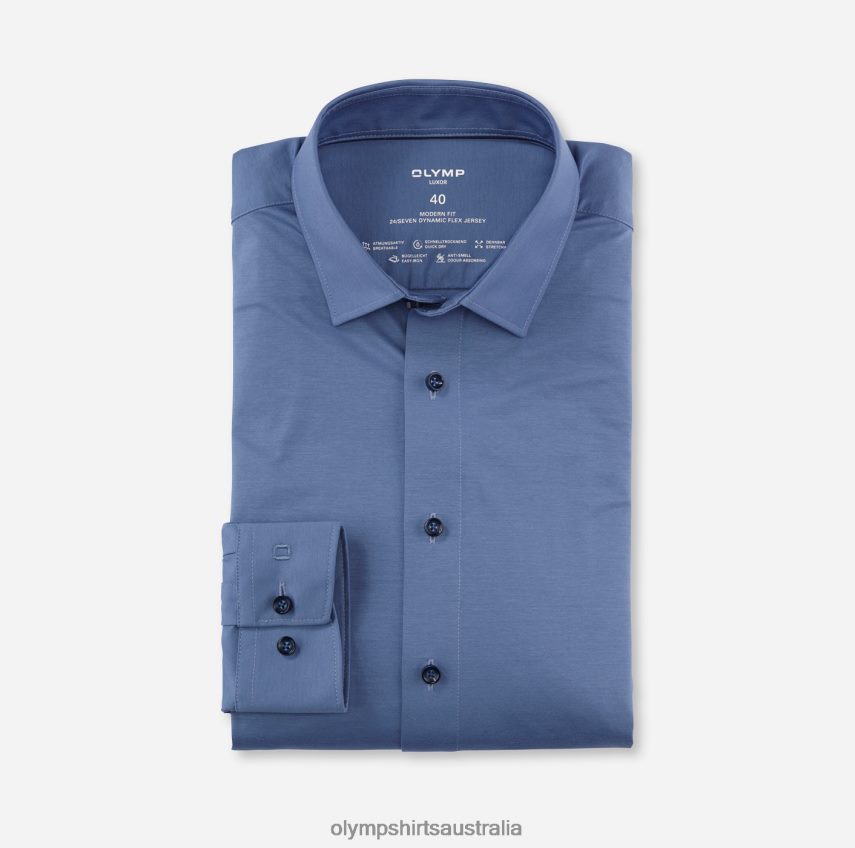 Clothing AU OLYMP Luxor 24/Seven Modern Fit, Business Shirt, New Kent, Nuremberg Blue T8882J965