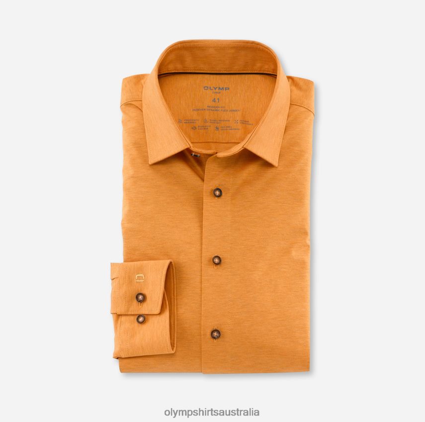 Clothing AU OLYMP Luxor 24/Seven Modern Fit, Business Shirt, New Kent, Ochre T8882J1236
