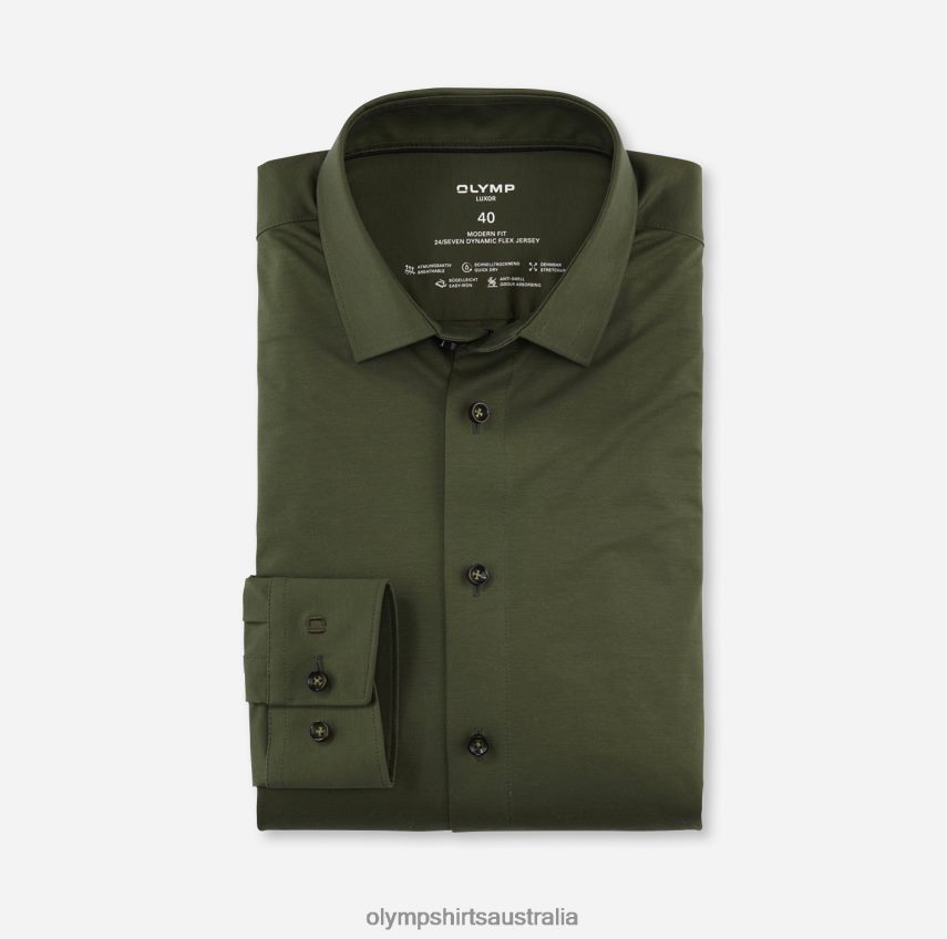 Clothing AU OLYMP Luxor 24/Seven Modern Fit, Business Shirt, New Kent, Putty T8882J966