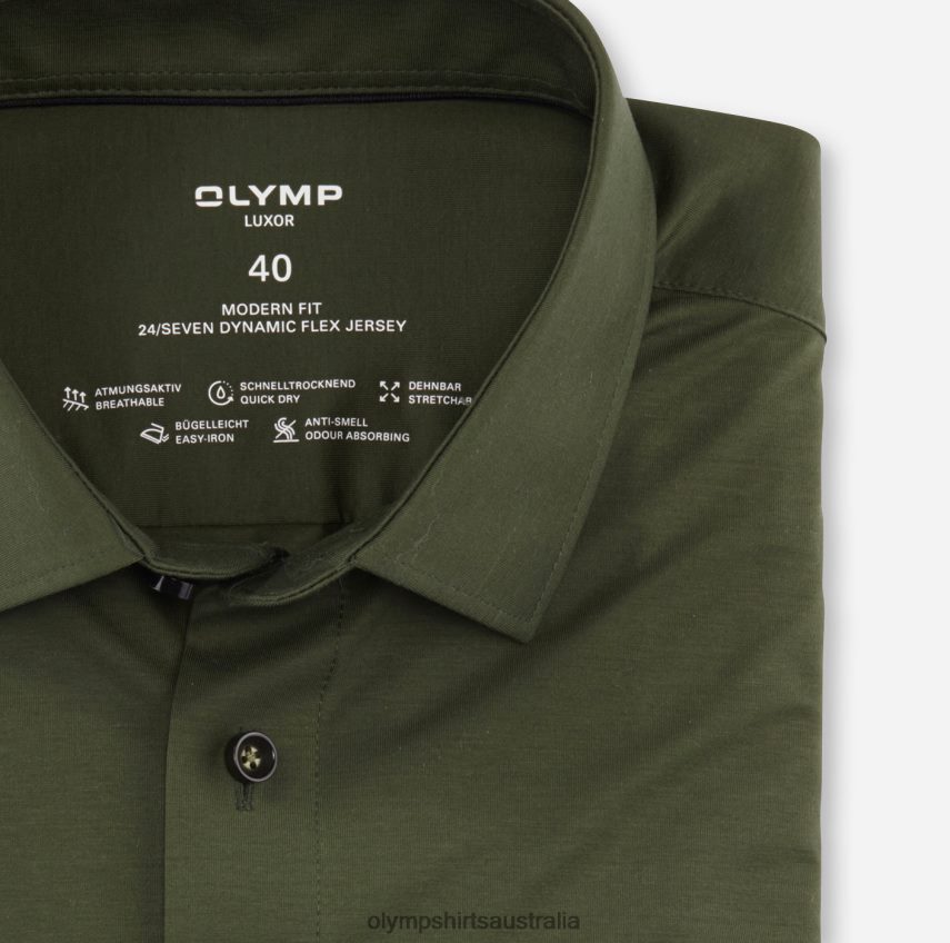 Clothing AU OLYMP Luxor 24/Seven Modern Fit, Business Shirt, New Kent, Putty T8882J966